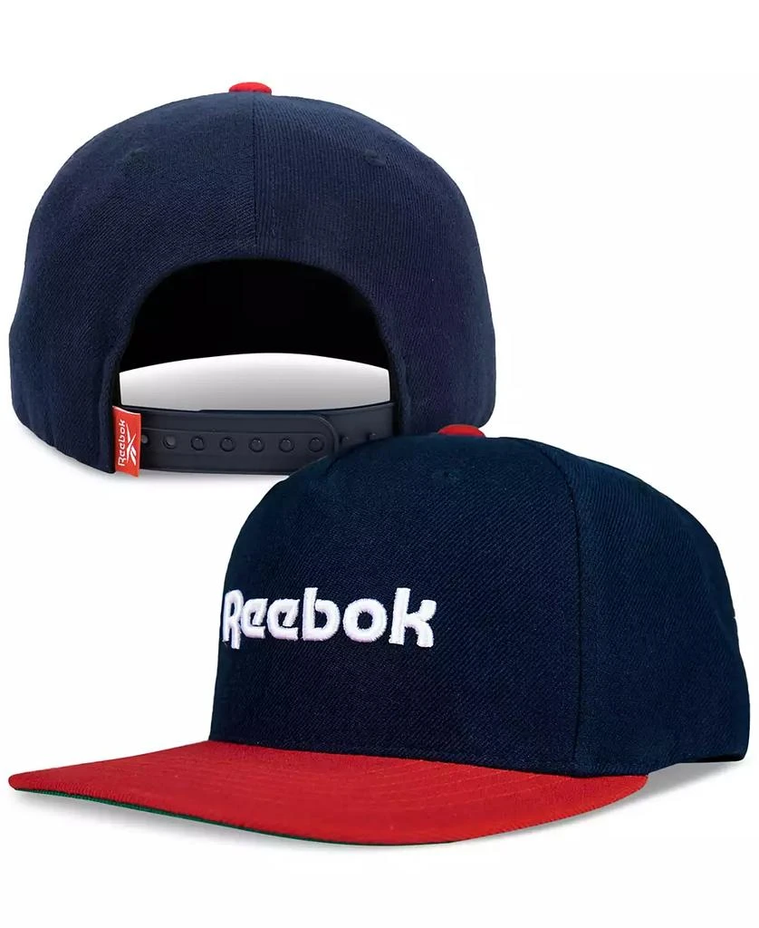 Reebok Men's Logo Embroidered Flat-Brim Snapback Hat 10