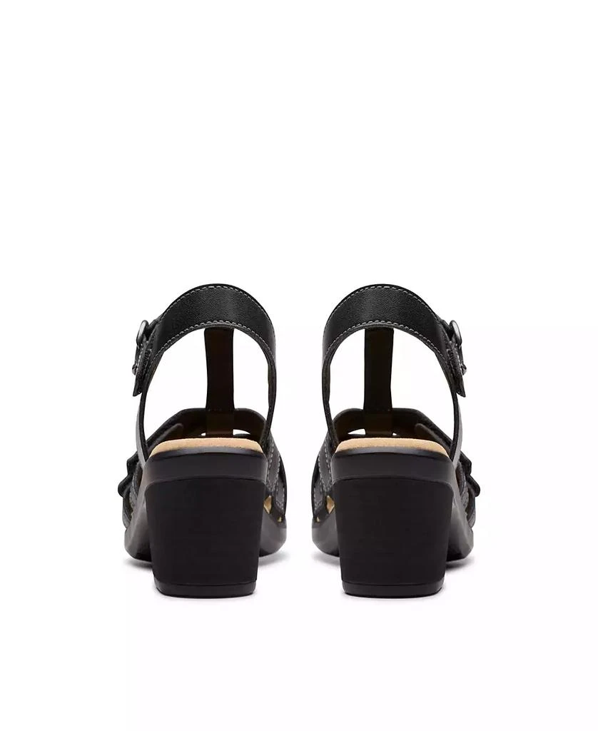 Clarks Emily2 Rose Leather Block Heel Sandals 3