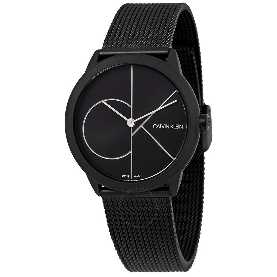 Calvin Klein Minimal Quartz Black Dial Ladies Watch K3M5245X 1