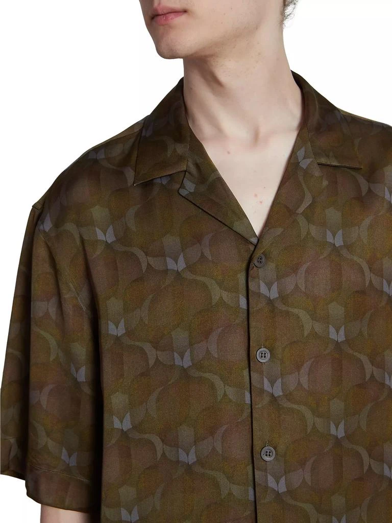 Dries Van Noten Cassi Embroidered Short-Sleeve Shirt 6