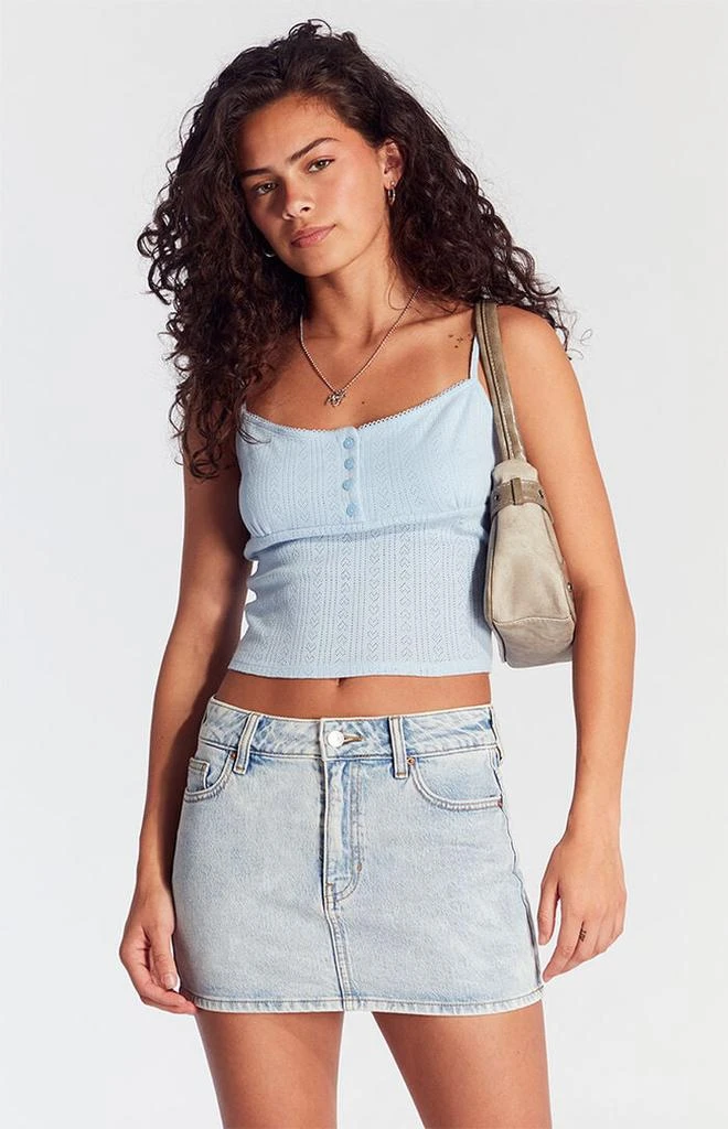PacSun Bella Light Indigo Denim Skirt 1