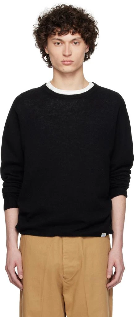 Merz b. Schwanen Black SKCN02 Knitted Longsleeve Sweater 1