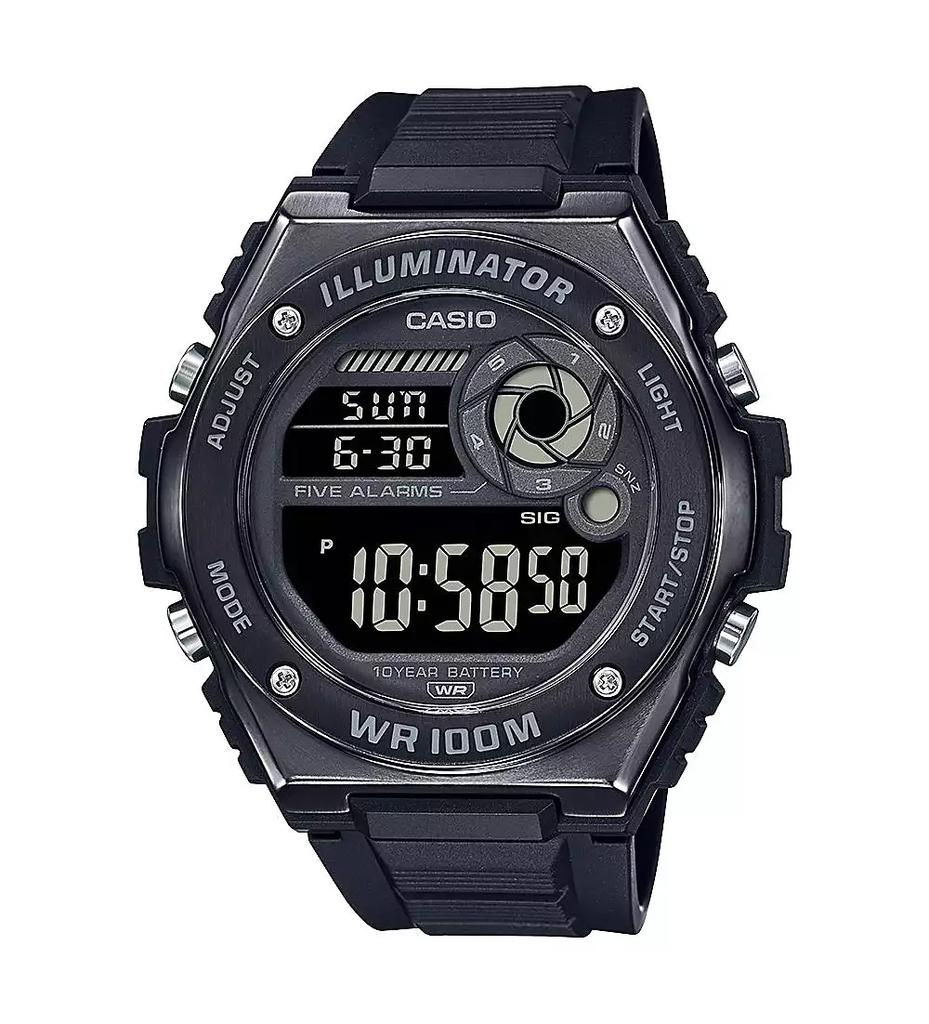 Casio Men's Digital Black Resin Watch 50.7mm, MWD100HB-1BV
