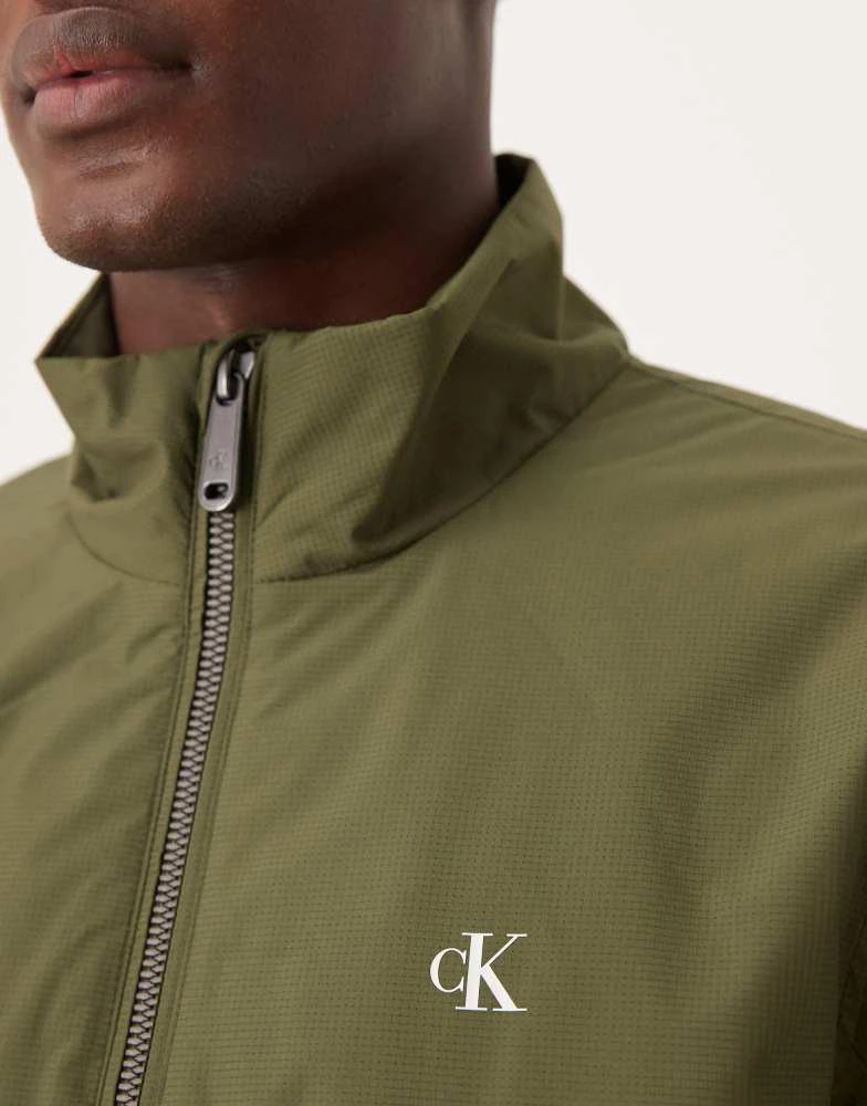 Calvin Klein Calvin Klein Jeans padded ripstop harrington jacket in khaki 5
