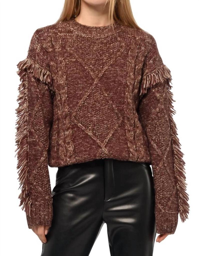Greylin Greylin - Doga Fringed Marled Sweater