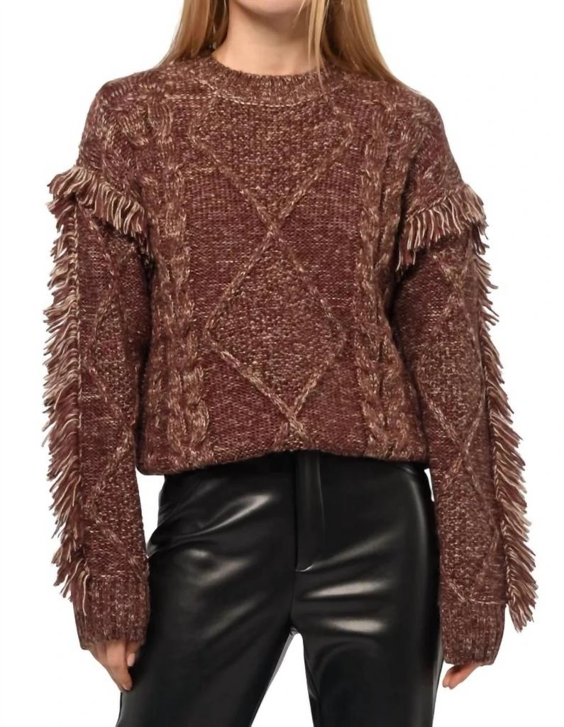 Greylin Greylin - Doga Fringed Marled Sweater 1