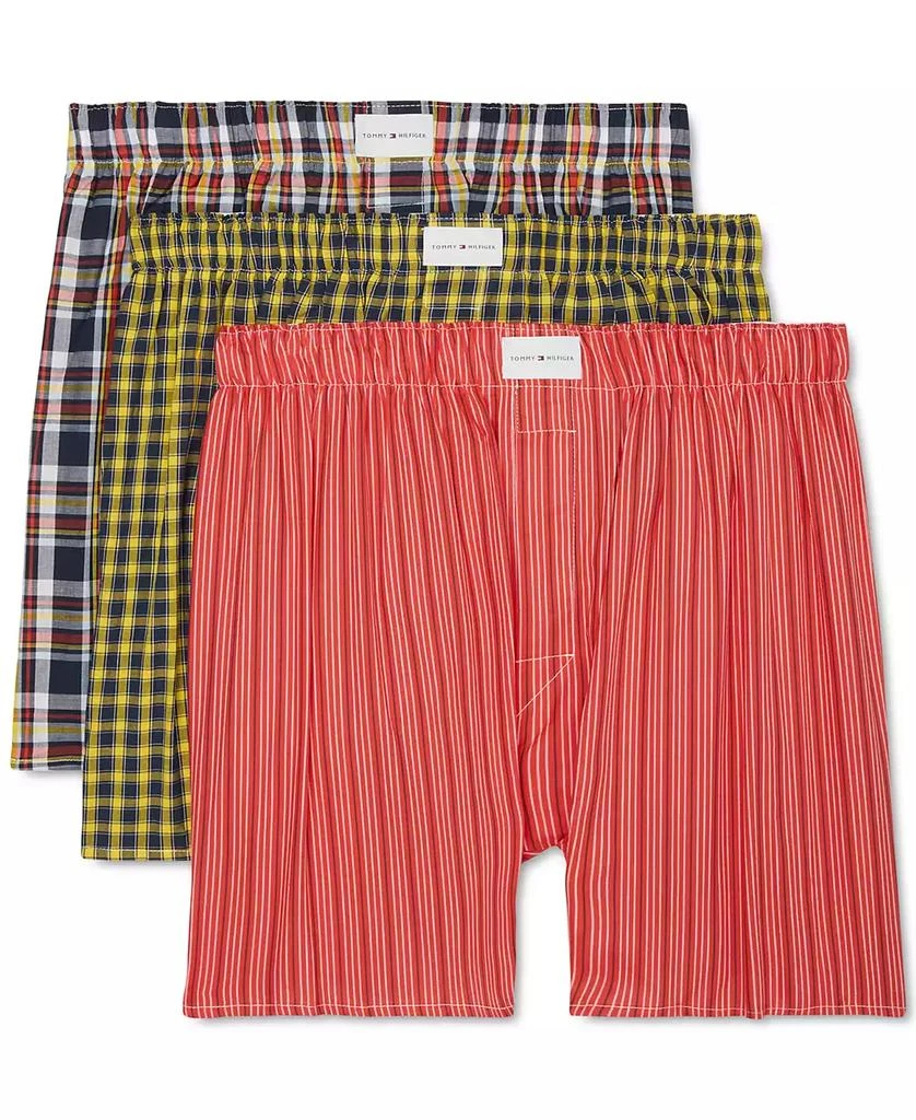 Tommy Hilfiger Men's 3-Pack Classic Printed Cotton Poplin Boxers 1