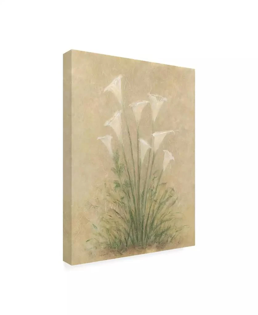 Trademark Global Debra Lake White Lilies on Parchment Canvas Art - 15.5" x 21" 2