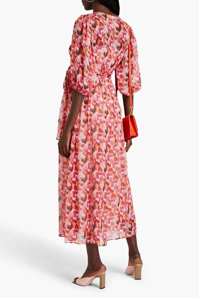 RED Valentino Printed silk-voile midi wrap dress 3