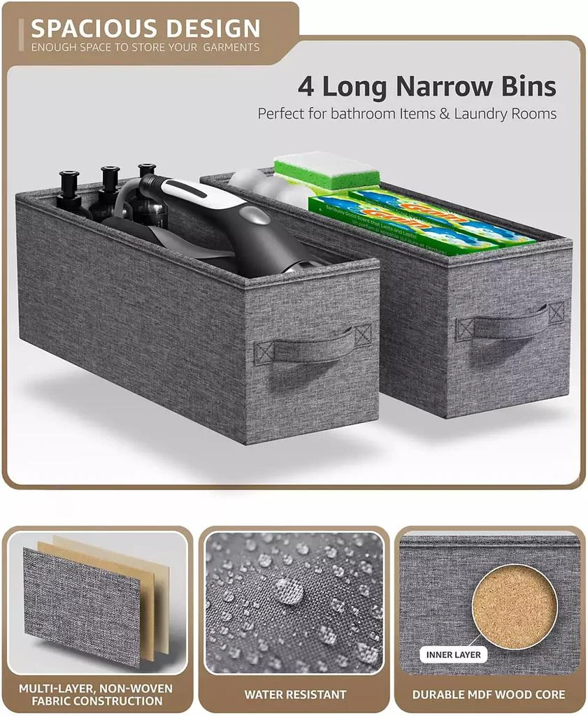 Sorbus Narrow 4 Drawers Dresser 6