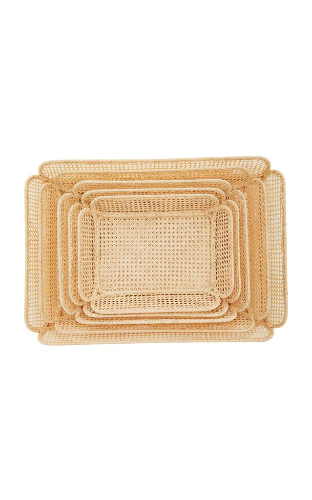 MoDA Moda Domus - Set-of-Five Wicker Nesting Baskets - Neutral - Moda Operandi