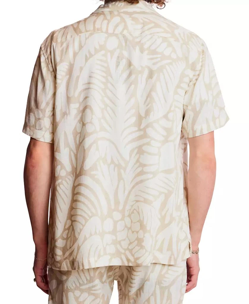 Paisley & Gray Men's Slim Fit Short Sleeve Printed Button-Front Camp Shirt 4