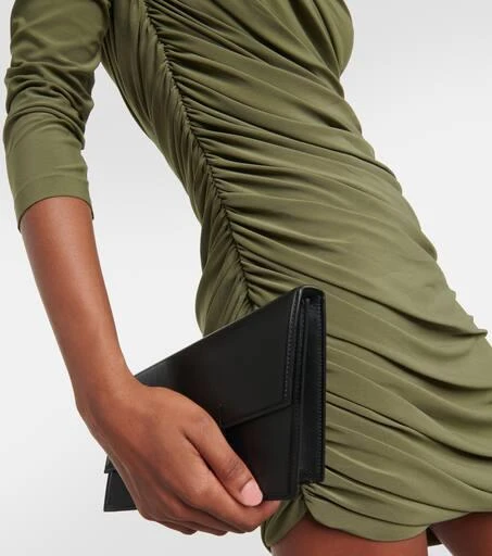 Norma Kamali Diana asymmetric ruched minidress 5
