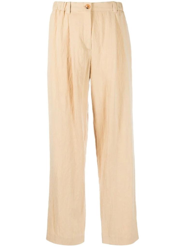 Kenzo High-Waisted Beige Trousers