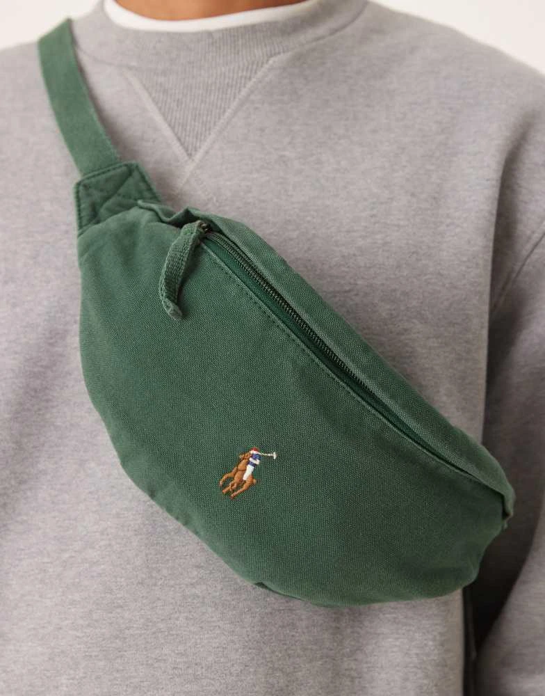 Ralph Lauren Polo Ralph Lauren icon logo canvas bum bag in dark green 4
