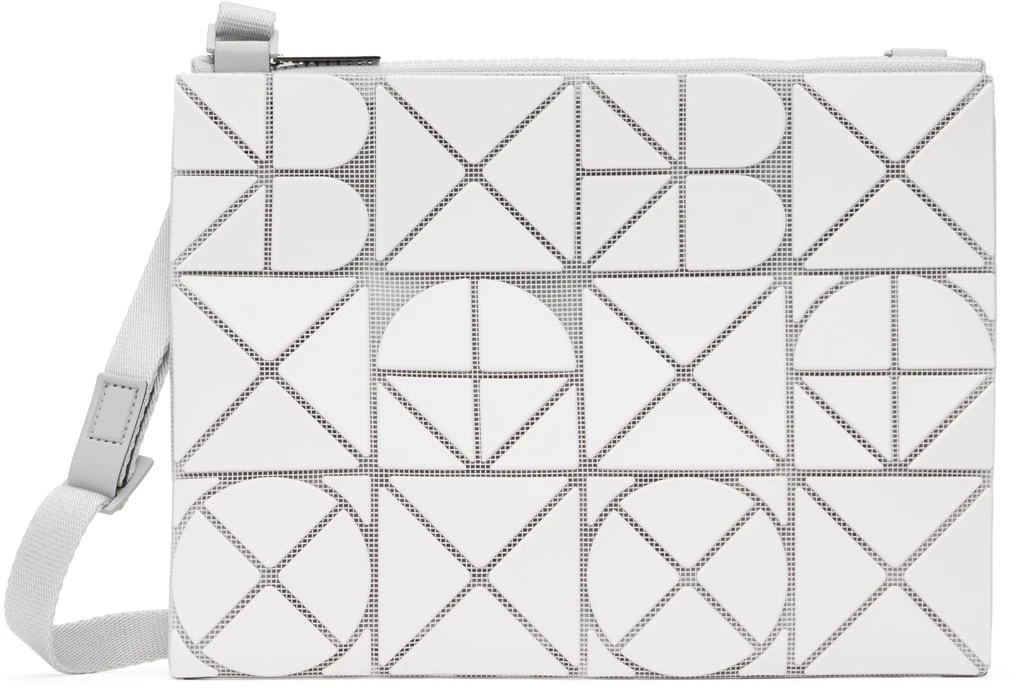 Issey Miyake White Font Crossbody Bag