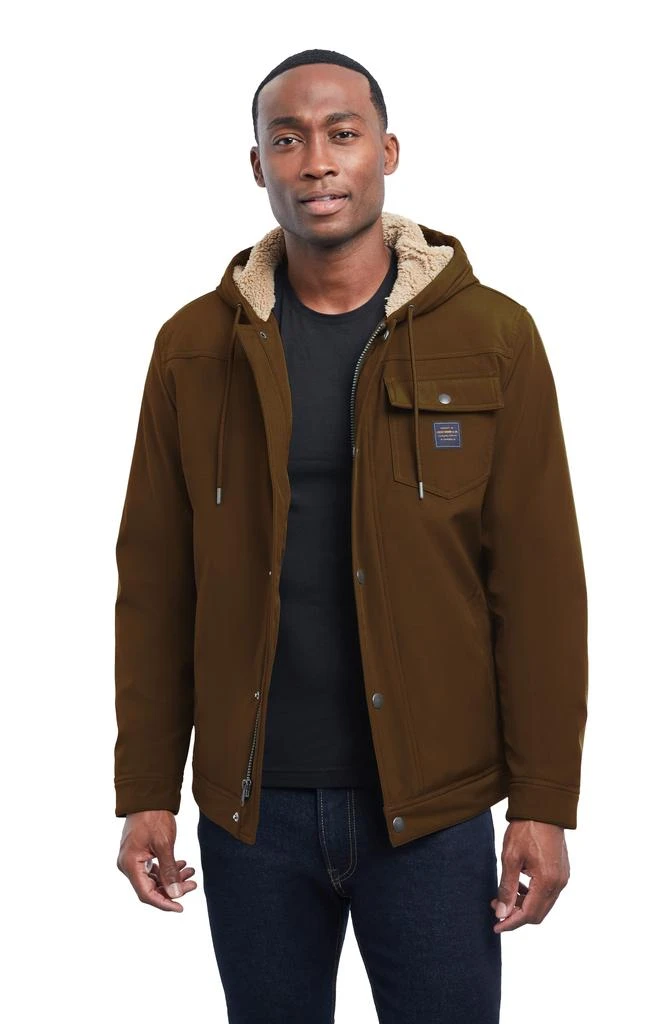 Lucky Brand Loki Workwear Soft Shell Faux Shearling Jacket 4