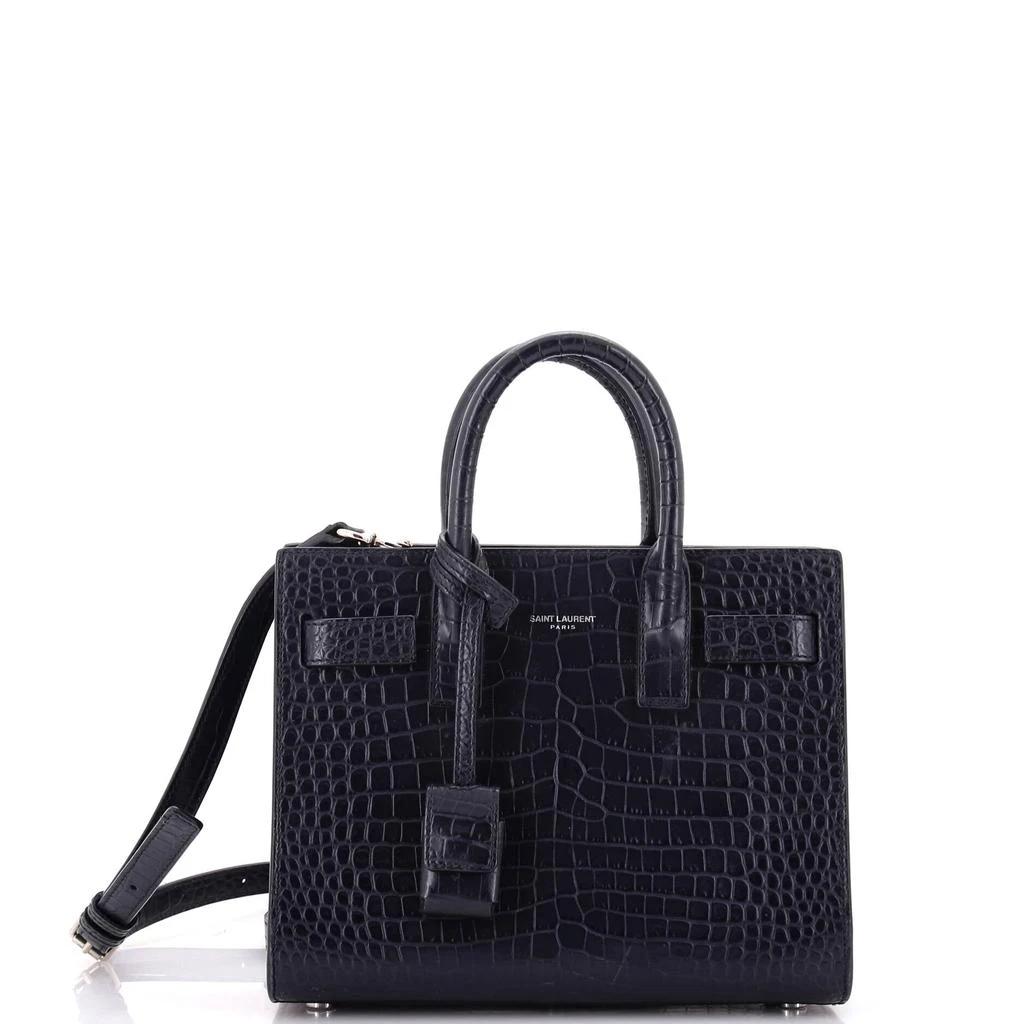 Yves Saint Laurent Sac de Jour NM Bag Crocodile Embossed Leather Nano 1