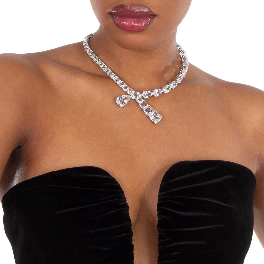 Swarovski Matrix Necklace Closed Rhodium Shiny Crystal 2