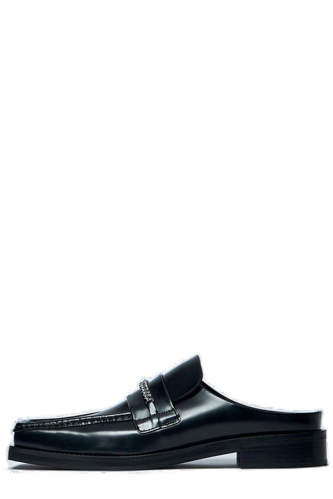 Martine Rose Martine Rose Square Toe Chain Detailed Mules