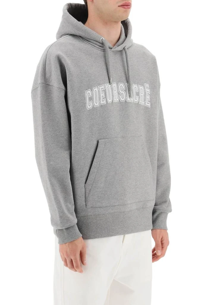 AMI ALEXANDRE MATIUSSI hoodie with lettering embroidery 2