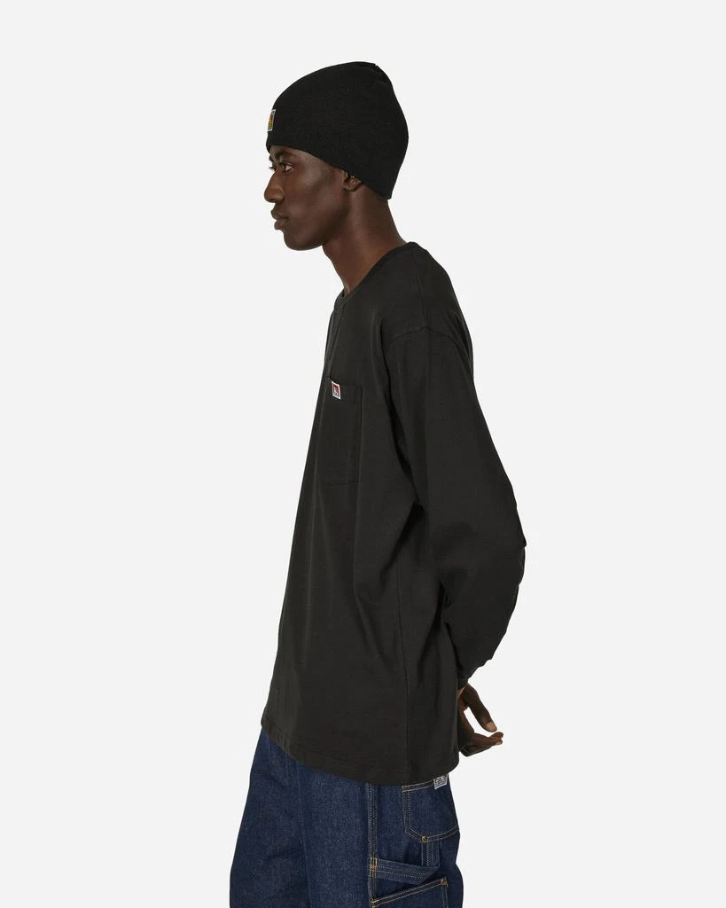 BEN DAVIS Heavy Duty Classic Label Pocket Longsleeve T-Shirt Black 2