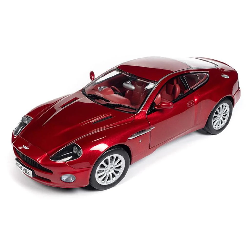 B2B Replicas Auto World 2005 Aston Martin V12 Vanquish Diecast Model Car Toro Red 1