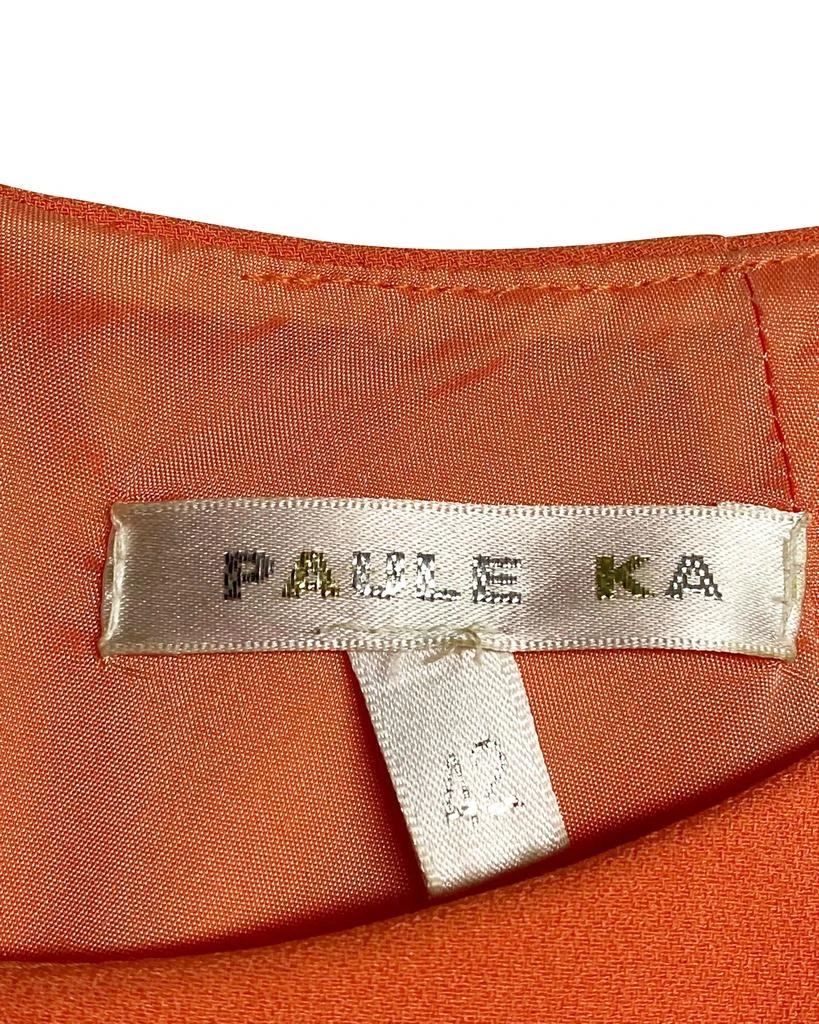 Paule Ka Shift Dress with Knot Effect in Peach Triacetate 3