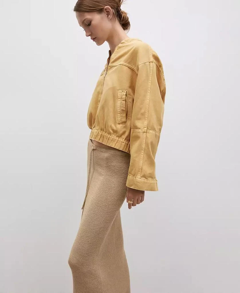 Mango Women's Denim Bomber Jacket 4