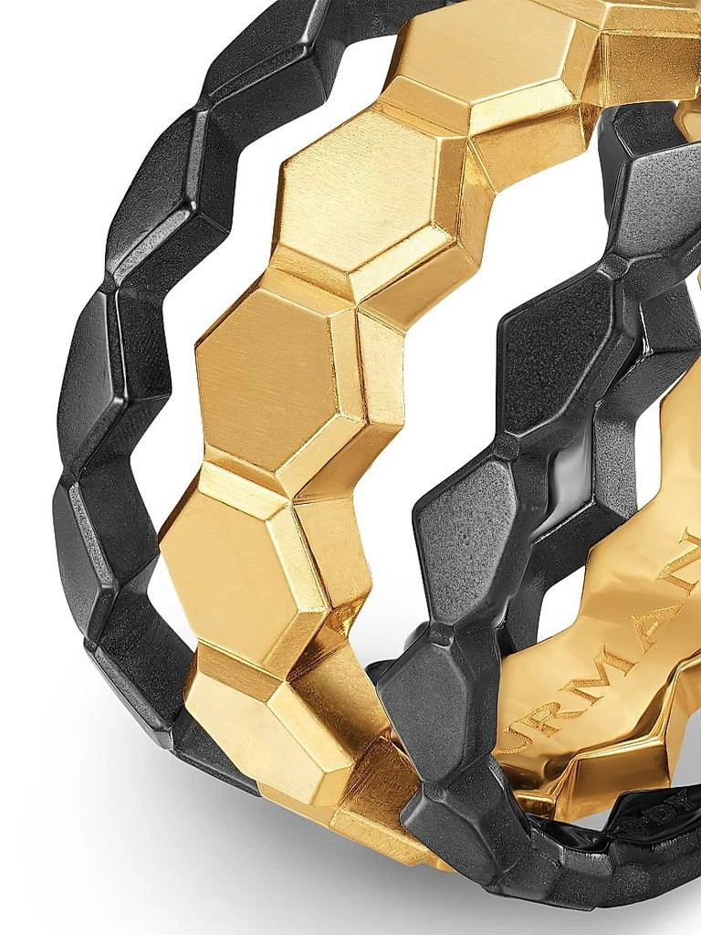 David Yurman Hex Stack Ring in 18K Yellow Gold 5
