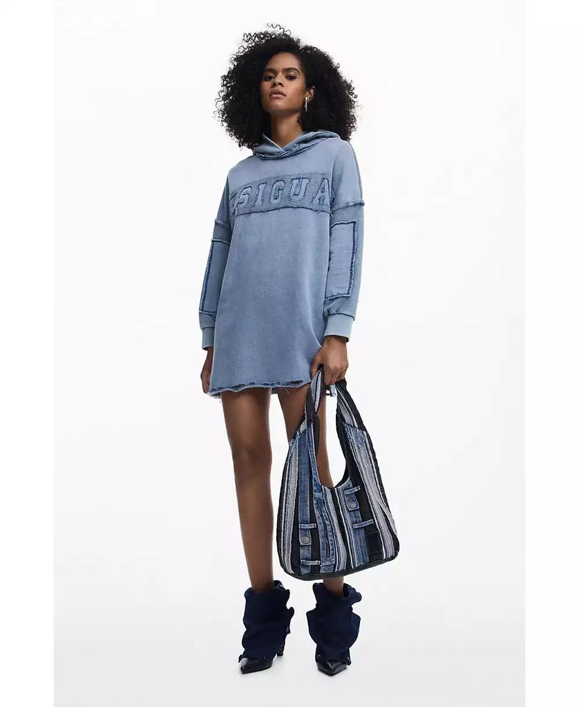 Desigual Women's Medium oval denim patch bag