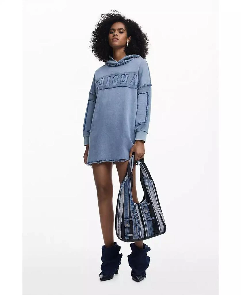 Desigual Women's Medium oval denim patch bag 2