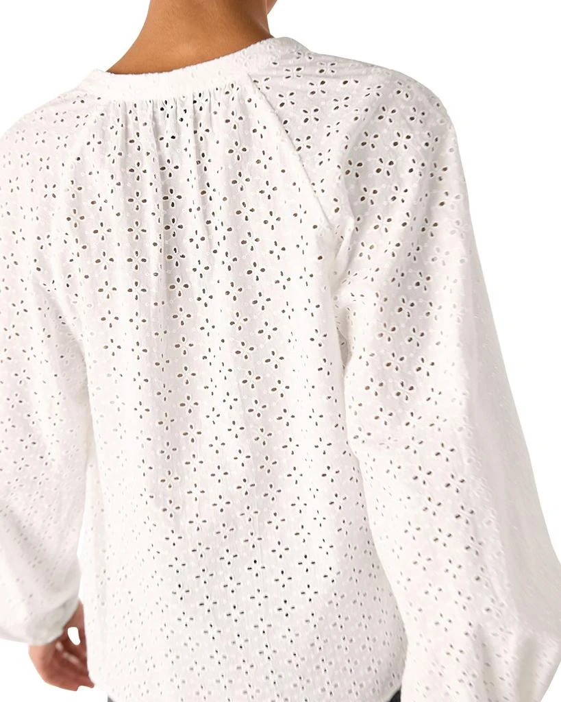 Whistles Broderie Split Neck Blouse 6