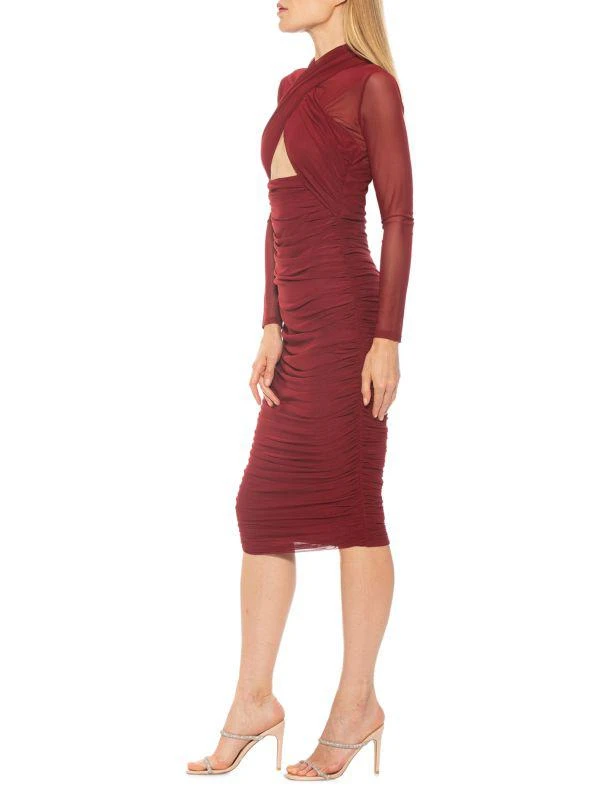 slim fit dress slacks Alexia Admor Women's Anders Knit Fit and Flare Dress, Sage, Large main image 1