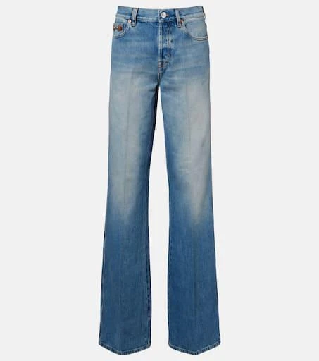 Gucci Horsebit mid-rise flared jeans 1