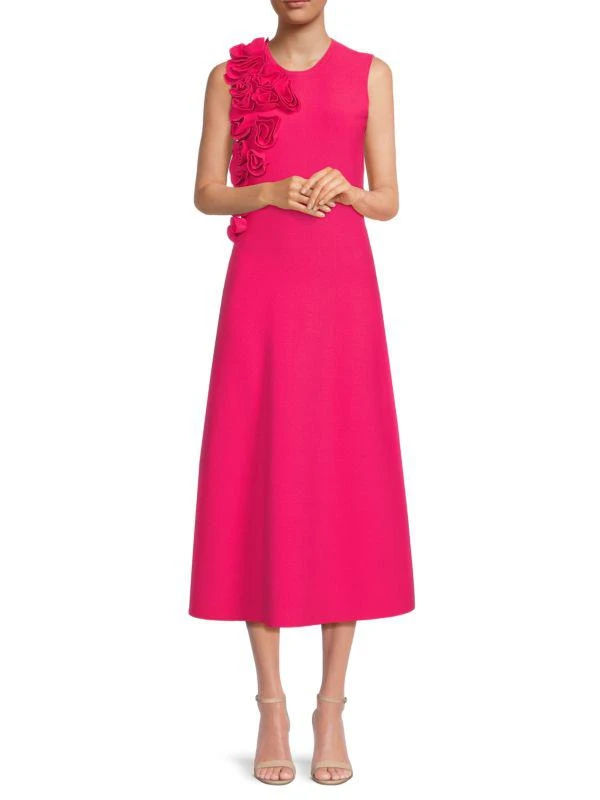 Shop Sleeveless Rosette Midi-Dress on Sale at BeyondStyle – Get 86