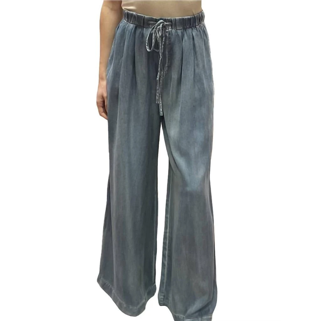 Mustard Seed Mustard Seed - Elastic Wide Leg Denim Pants 1