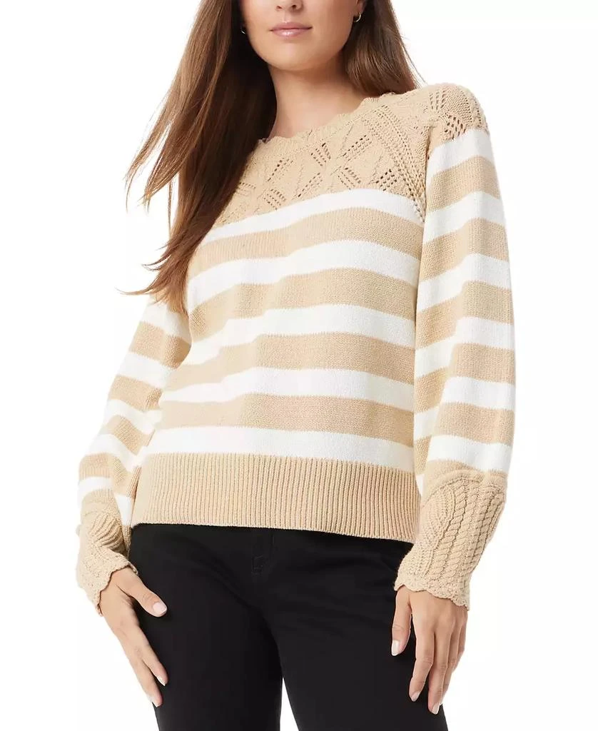 Sam Edelman Women's Joy Novelty Yoke Striped Sweater 4