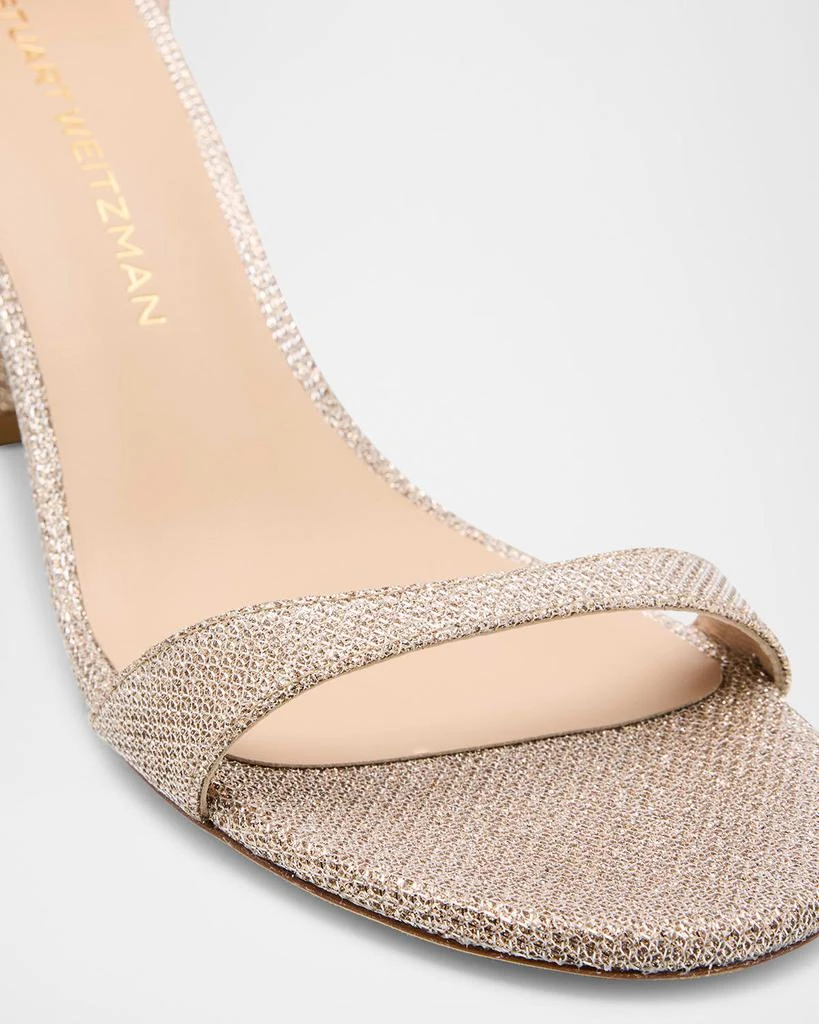 Stuart Weitzman Nudist 75mm Metallic Block Sandals 5