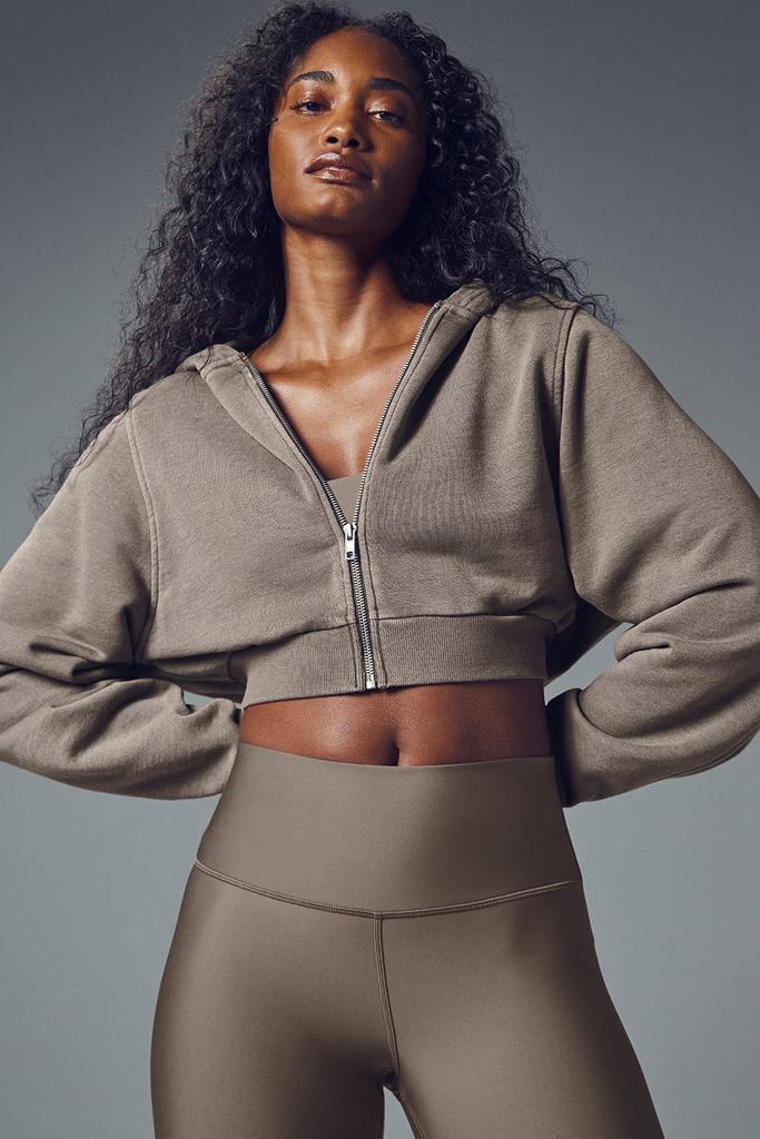 Alo Washed Sweet Escape Hoodie - Olive Tree Wash - Hoodies - Free