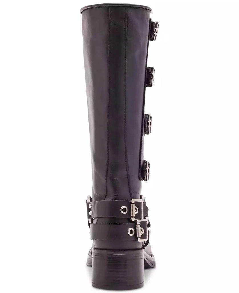 Steve Madden Women's Rocky Knee-High Buckled Moto Boots 3