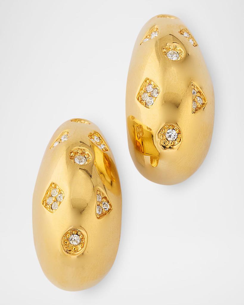 Elizabeth Cole Bettina Crystal Hoop Earrings