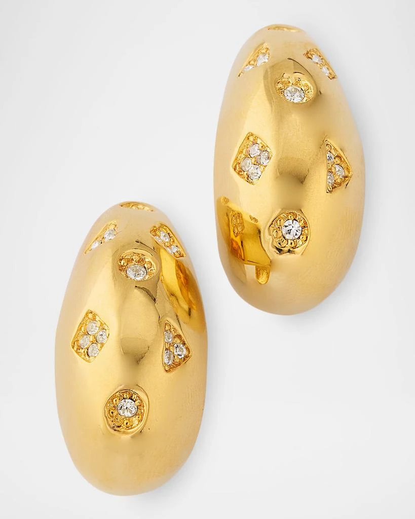Elizabeth Cole Bettina Crystal Hoop Earrings 1