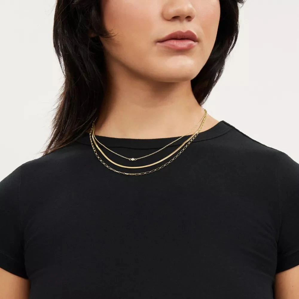 COACH® Delicate Layered Chain Necklace 2