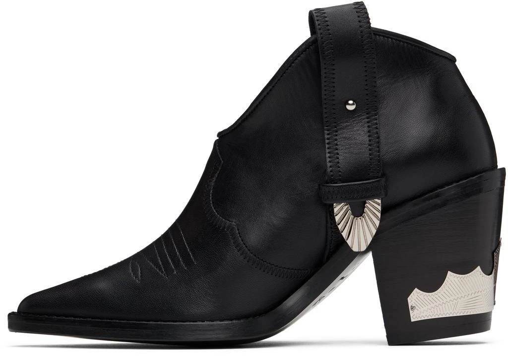 Toga Pulla Black Western Style Ankle Boots 3