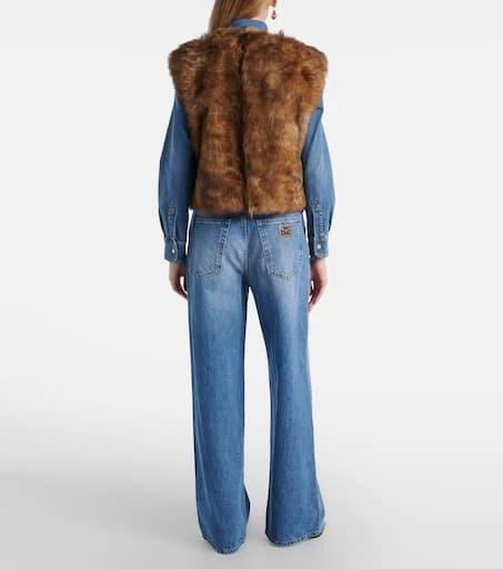 Dolce 
Gabbana Cropped shearling vest 3