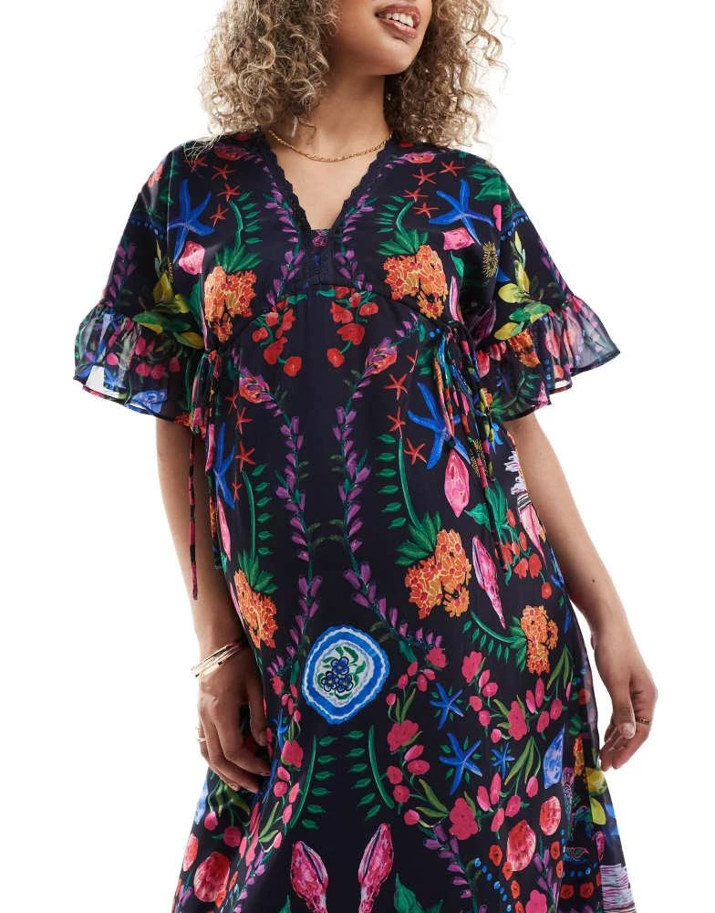 Hope & Ivy Maternity Hope & Ivy Maternity midi smock dress in bright floral 2