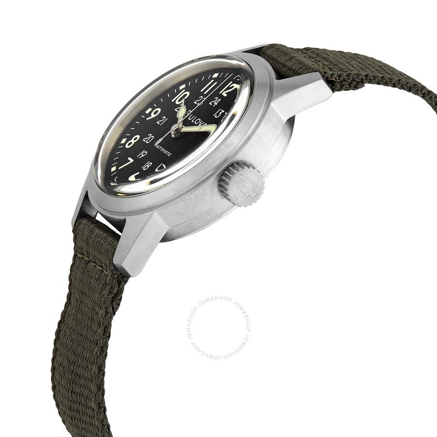 Bulova VWI Special Edition HACK Automatic Black Dial Men's Watch 96A259