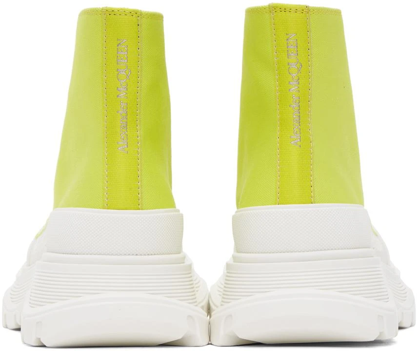 Alexander McQueen Green Tread Slick High Sneakers 2