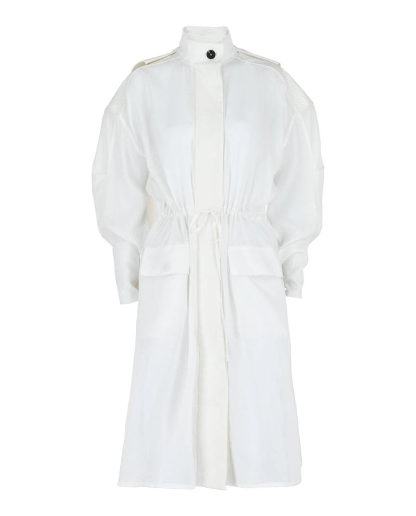 Salvatore Ferragamo Long-Sleeved Hooded Trench Coat 1